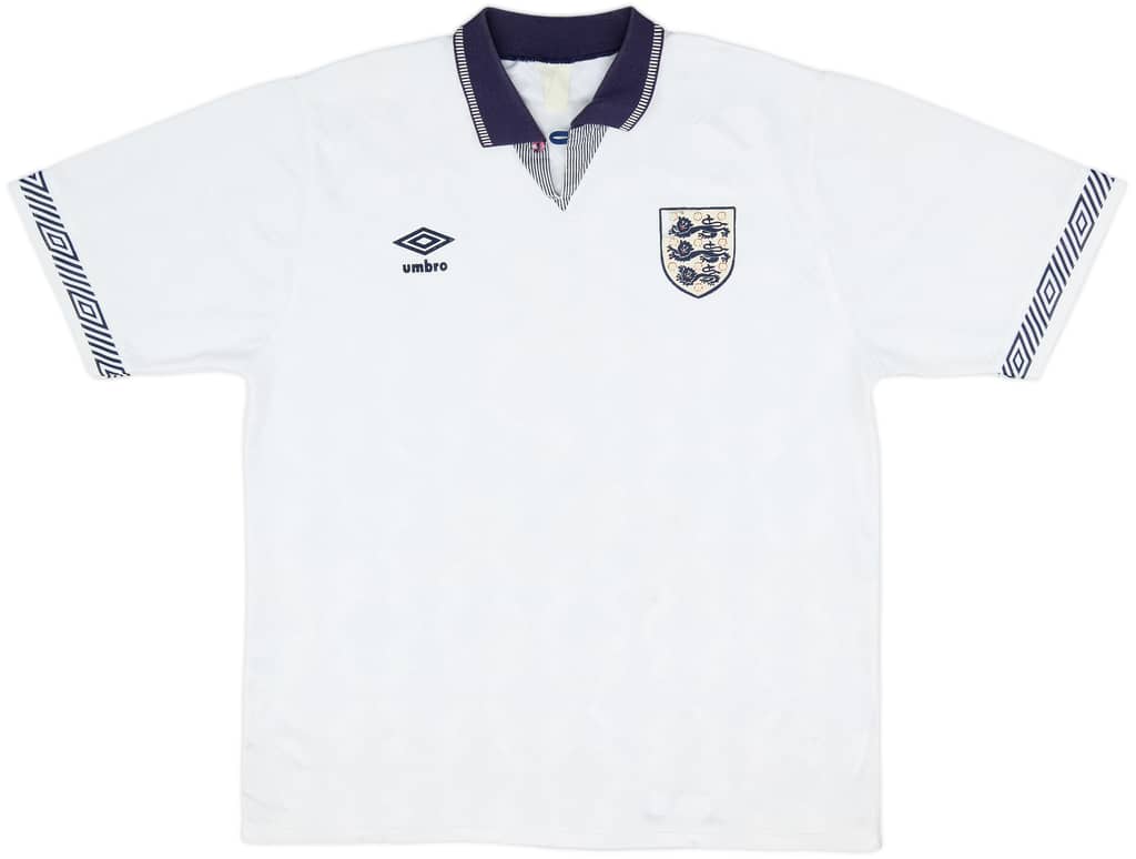 1990-92 England Home Shirt - 4/10 - (L)