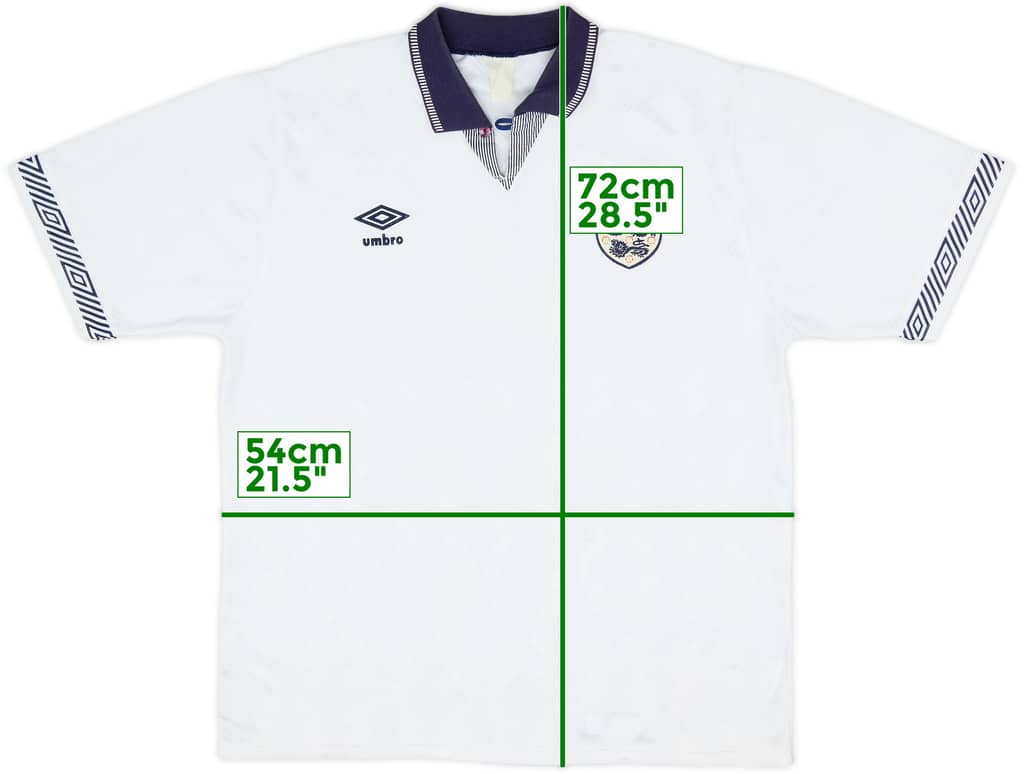 1990-92 England Home Shirt - 4/10 - (L)
