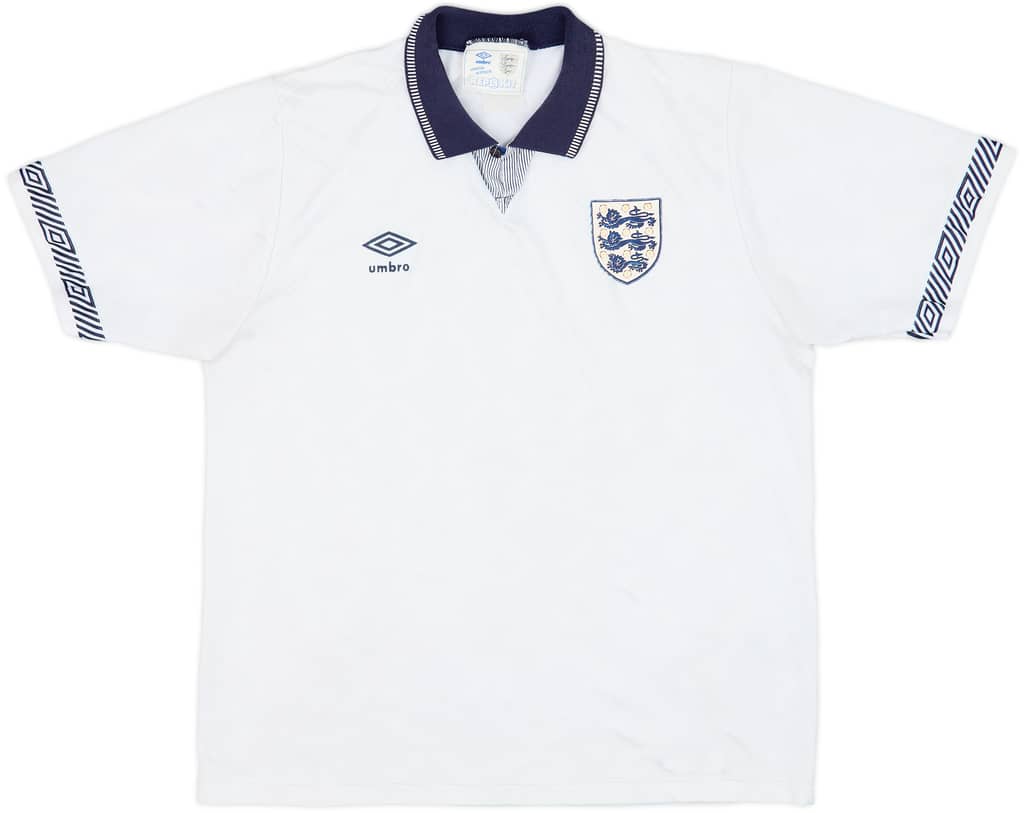 1990-92 England Home Shirt - 8/10 - (L)