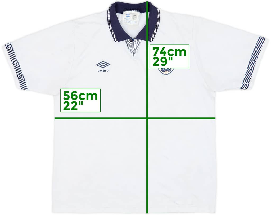 1990-92 England Home Shirt - 8/10 - (L)