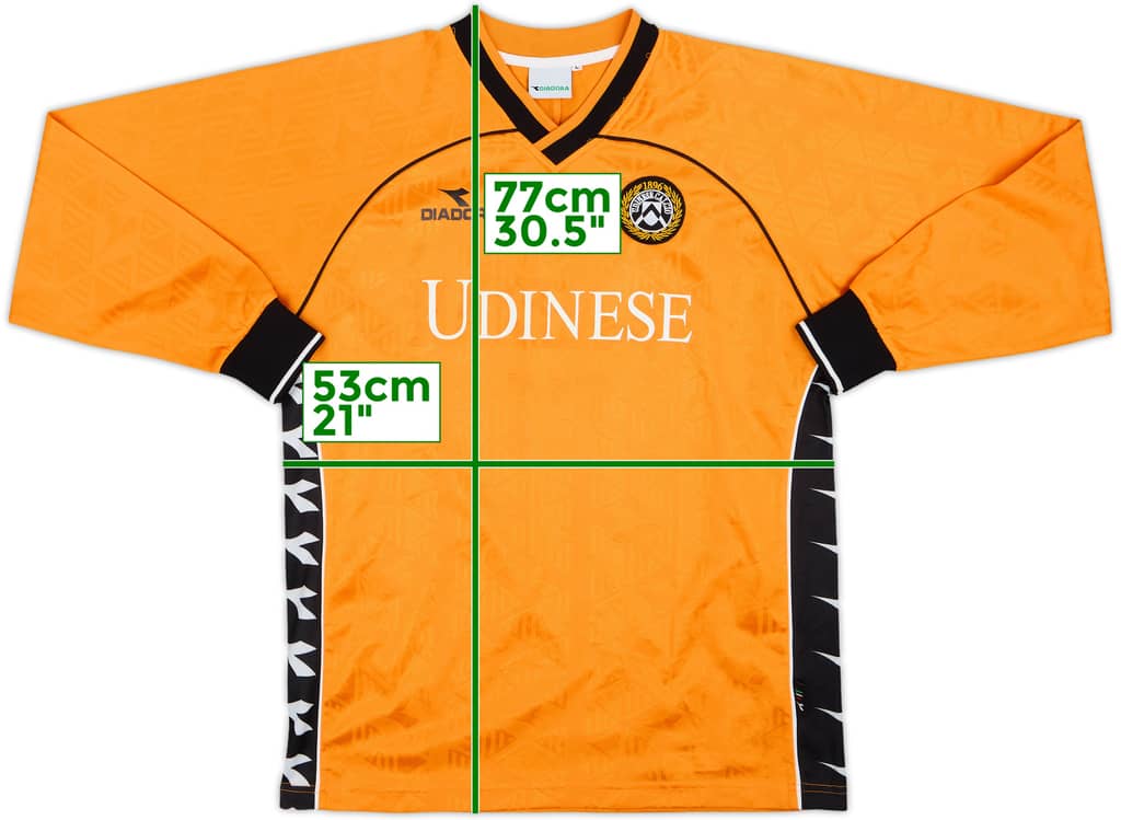 2001-02 Udinese Diadora Training L/S Shirt - 8/10 - (L)