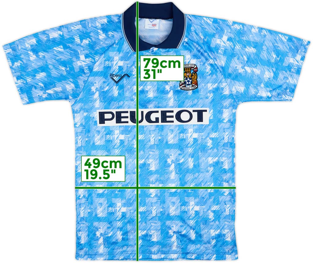 1992-94 Coventry Home Shirt - 9/10 - (M)