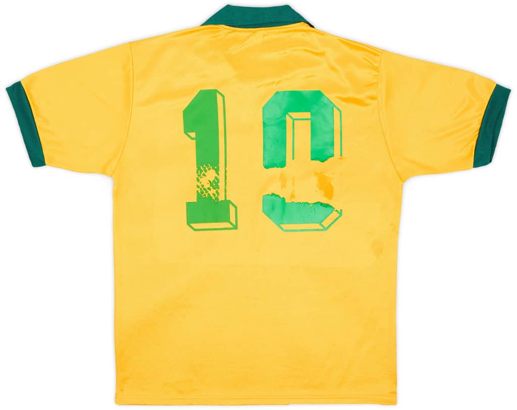 1985-88 Brazil Home Shirt #10 - 4/10 - (M)