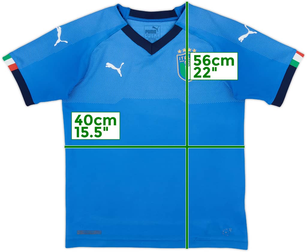 2018-19 Italy Home Shirt - 6/10 - (M.Boys)