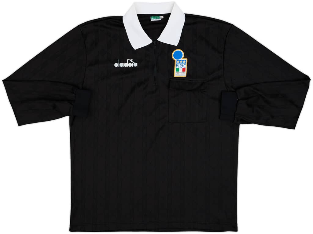 1990s Italy FIGC Diadora Referee L/S Shirt - 9/10 - (XL)