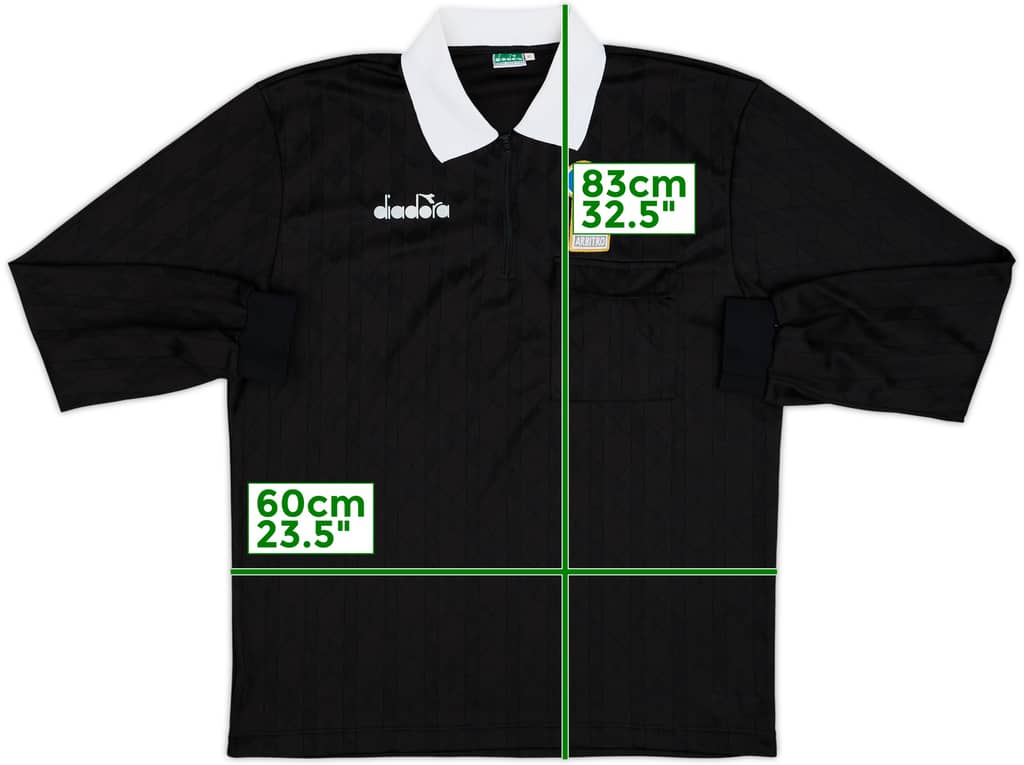 1990s Italy FIGC Diadora Referee L/S Shirt - 9/10 - (XL)