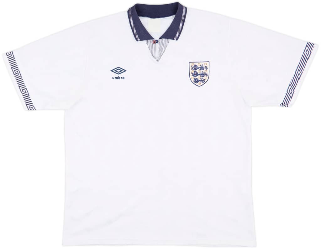 1990-92 England Home Shirt - 9/10 - (XL)
