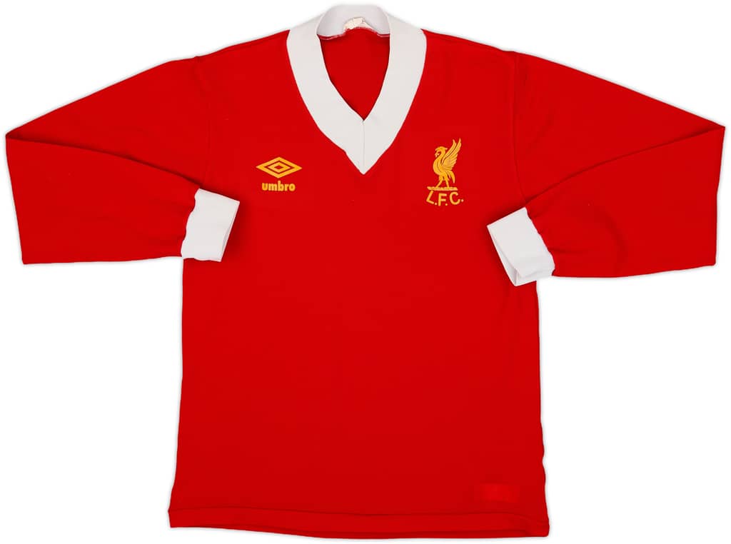 1976-79 Liverpool Home L/S Shirt - 7/10 - (S)