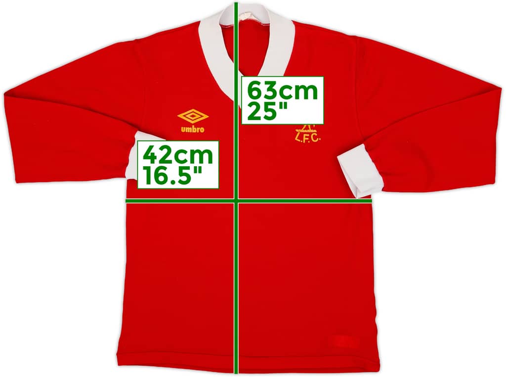 1976-79 Liverpool Home L/S Shirt - 7/10 - (S)