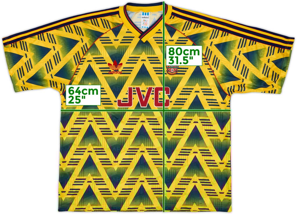 1991-93 Arsenal Away Shirt - 8/10 - (XL)