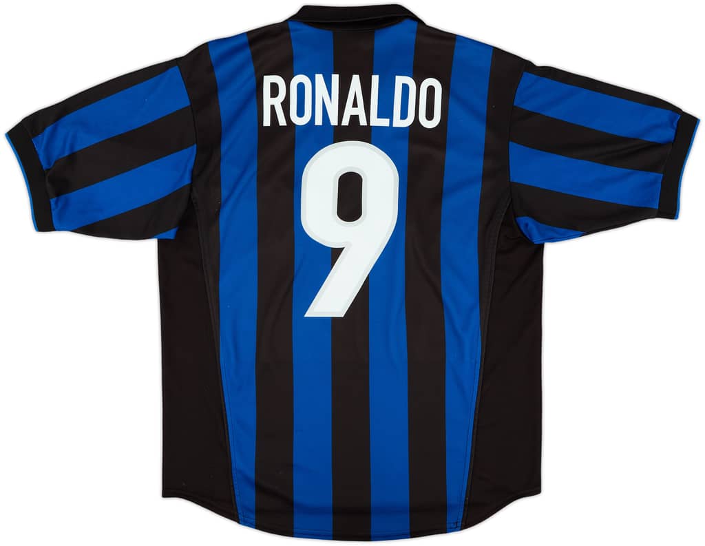 1998-99 Inter Milan Home Shirt Ronaldo #9 - 7/10 - (M)