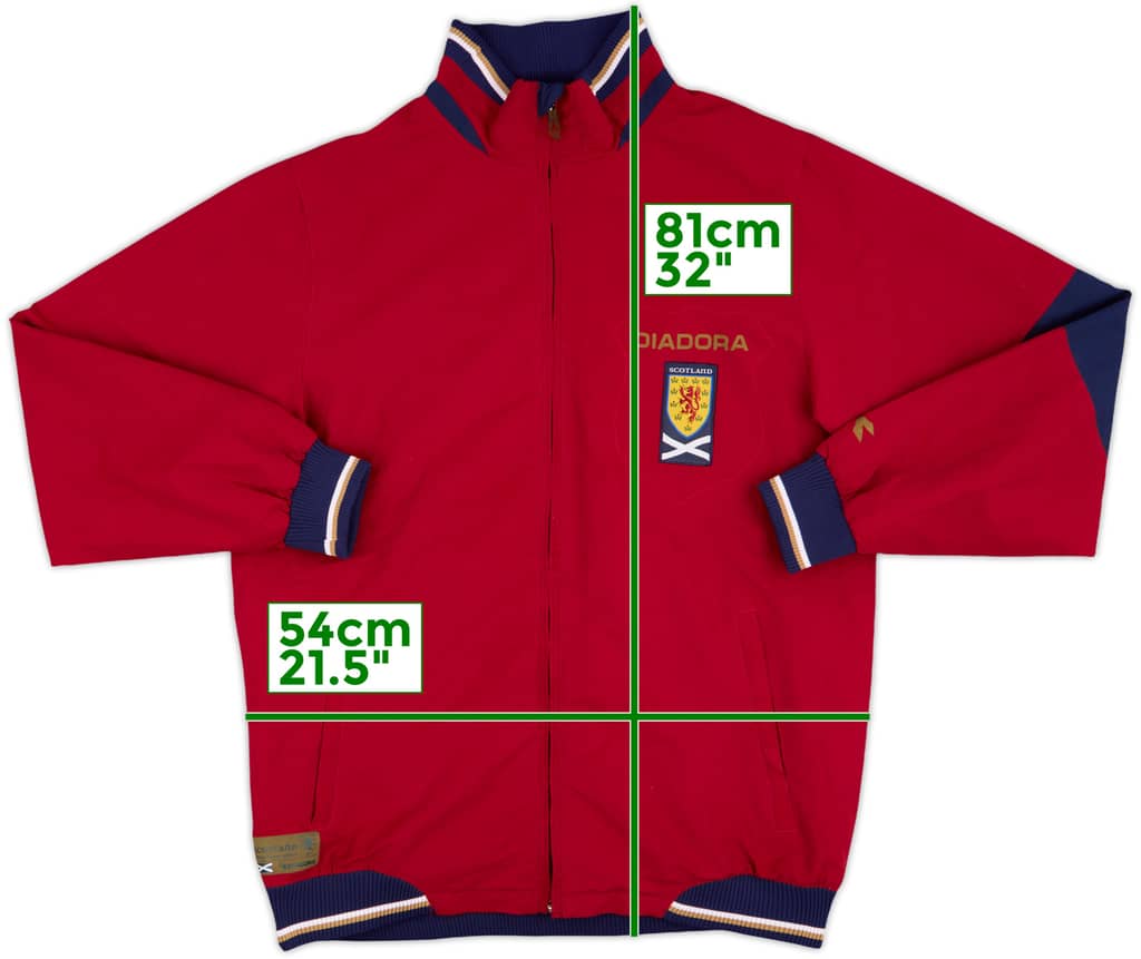 2007-08 Scotland Diadora Track Jacket - 9/10 - (S)