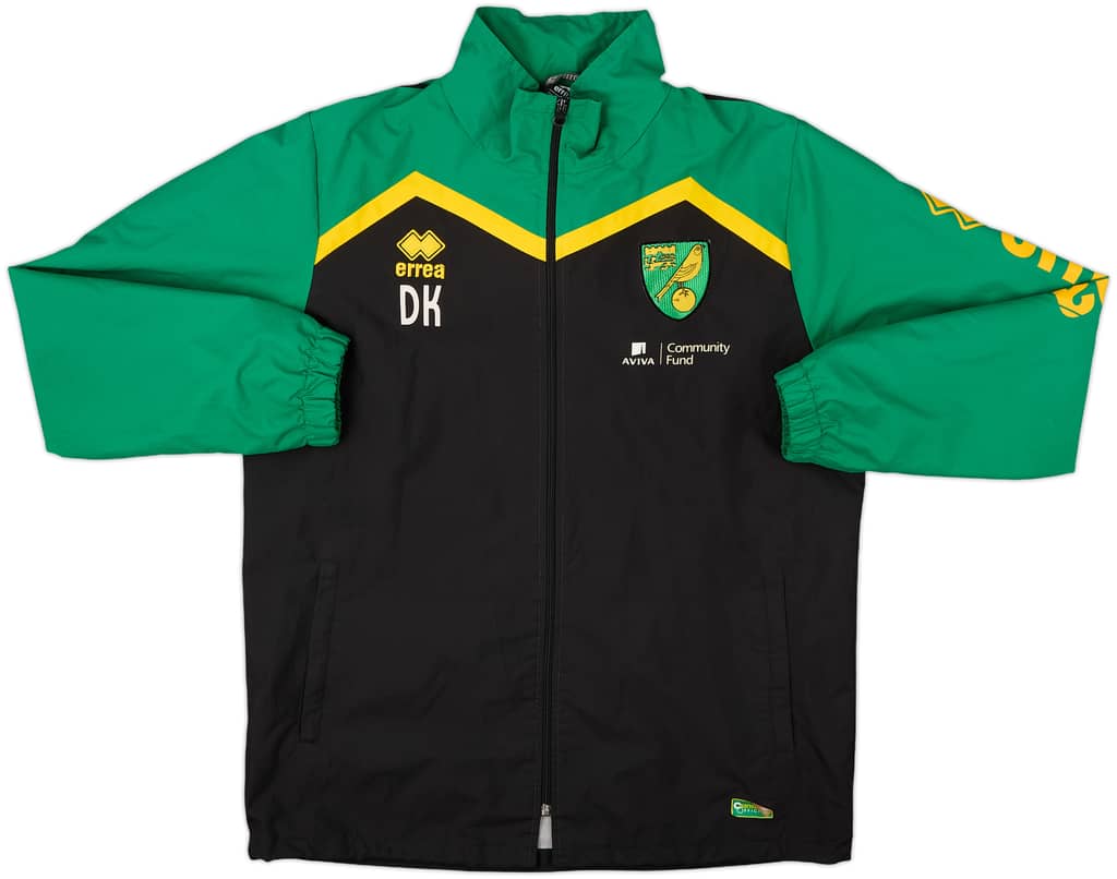 2016-17 Norwich Staff Issue Errea Rain Jacket DK - 9/10 - (L)