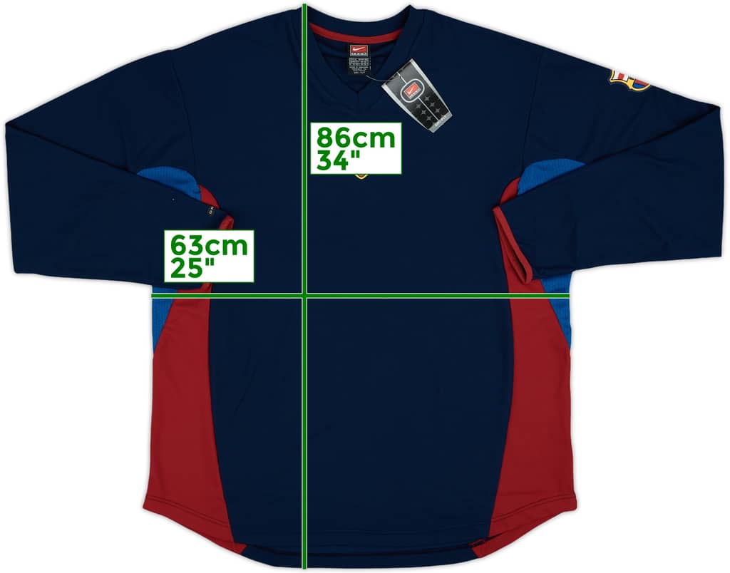 2000-01 Barcelona Nike Player Issue Training Top (XL)