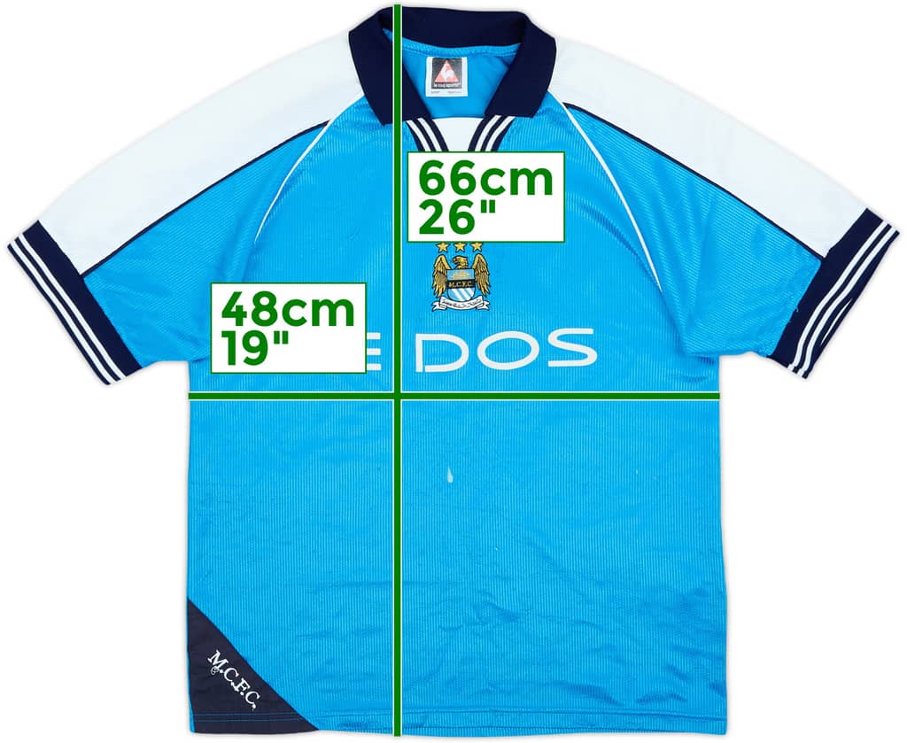 1999-01 Manchester City Home Shirt - 5/10 - (M.Boys)