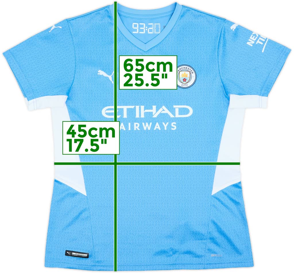 2021-22 Manchester City Home Shirt - 10/10 - (Women's M)