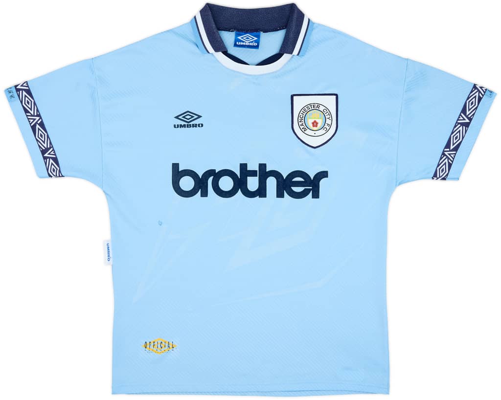 1993-95 Manchester City Home Shirt - 5/10 - (L)