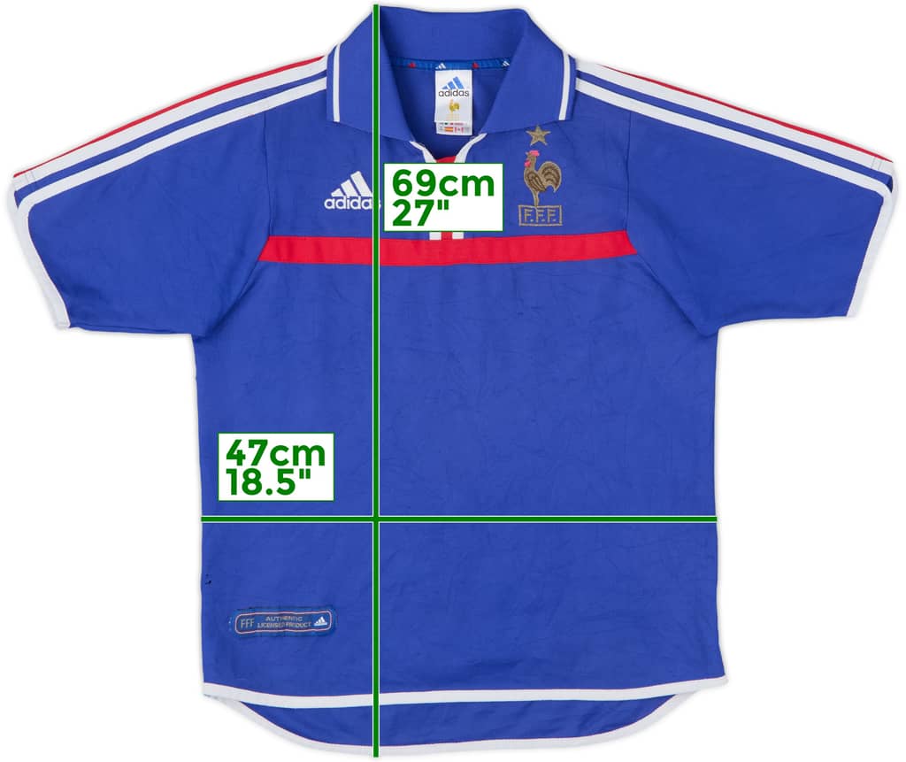 2000-02 France Home Shirt - 5/10 - (Y)