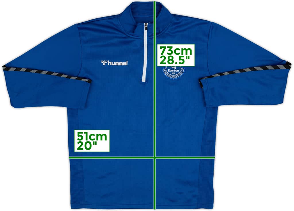 2020-21 Everton Hummel 1/4 Zip Training Top - 7/10 - (M)