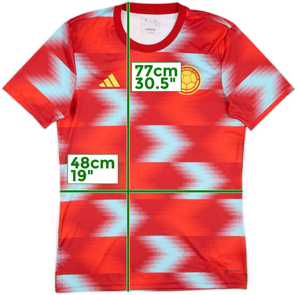 2022-23 Colombia adidas Pre-Match Training Shirt - 8/10 - (M)