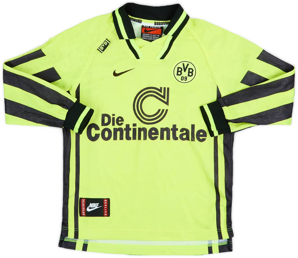 1996-97 Borussia Dortmund Home L/S Shirt - 10/10 - (S.Boys)