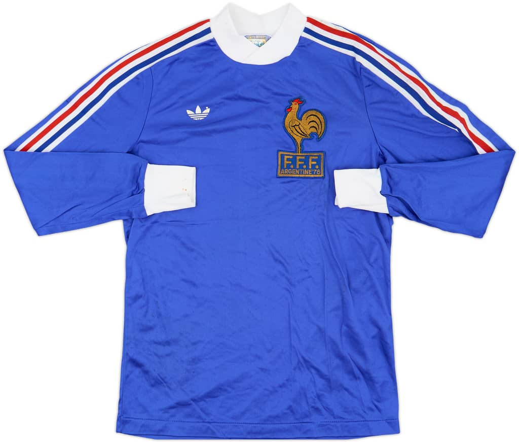 1978-80 France World Cup Home L/S Shirt - 8/10 - (S)