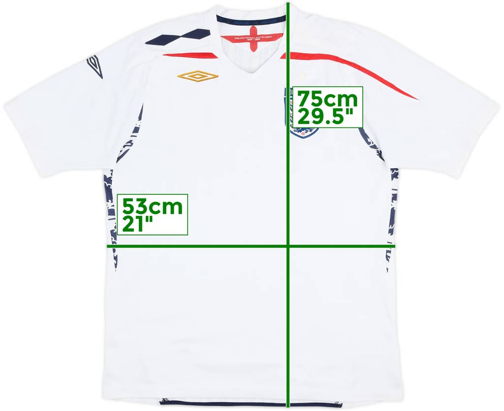 2007-09 England Home Shirt - 5/10 - (L)
