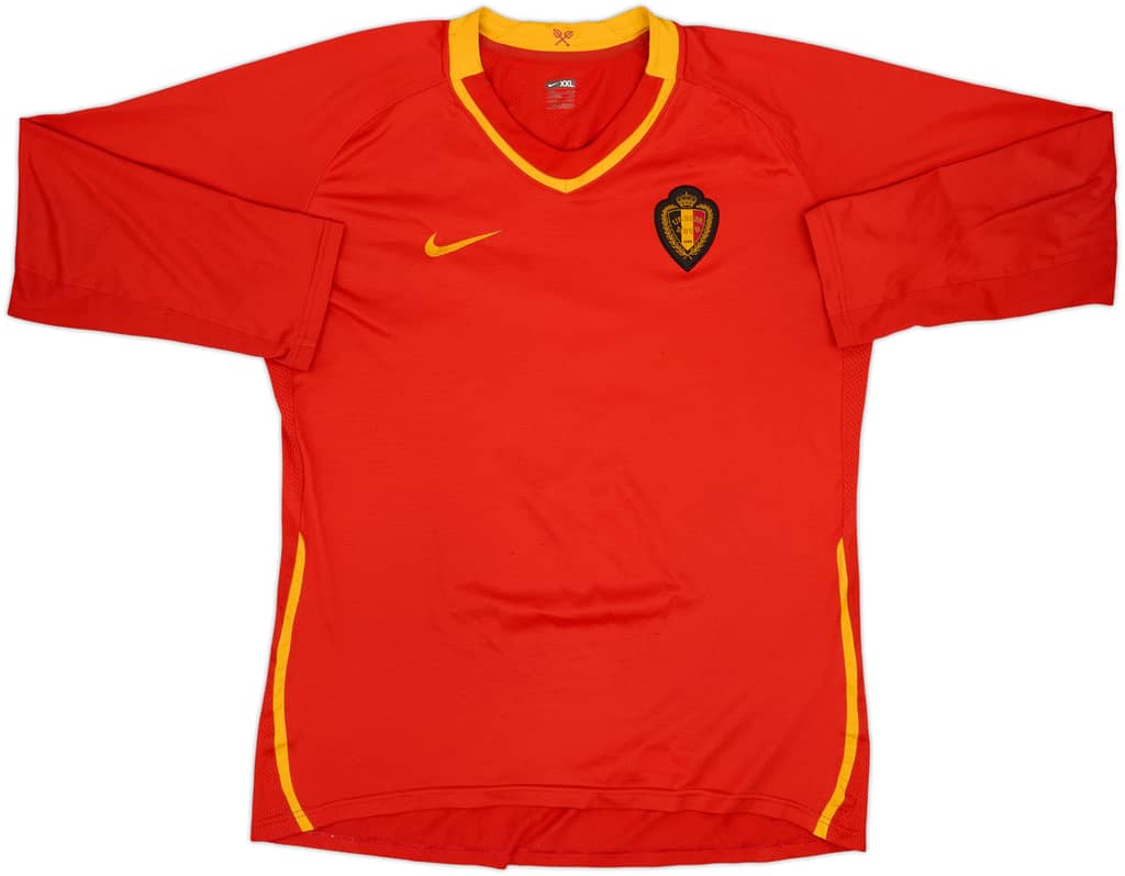 2008-09 Belgium Player Issue Home L/S Shirt - 6/10 - (XXL)