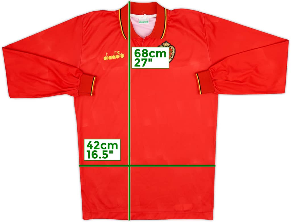 1992-94 Belgium Home L/S Shirt - 10/10 - (XL)