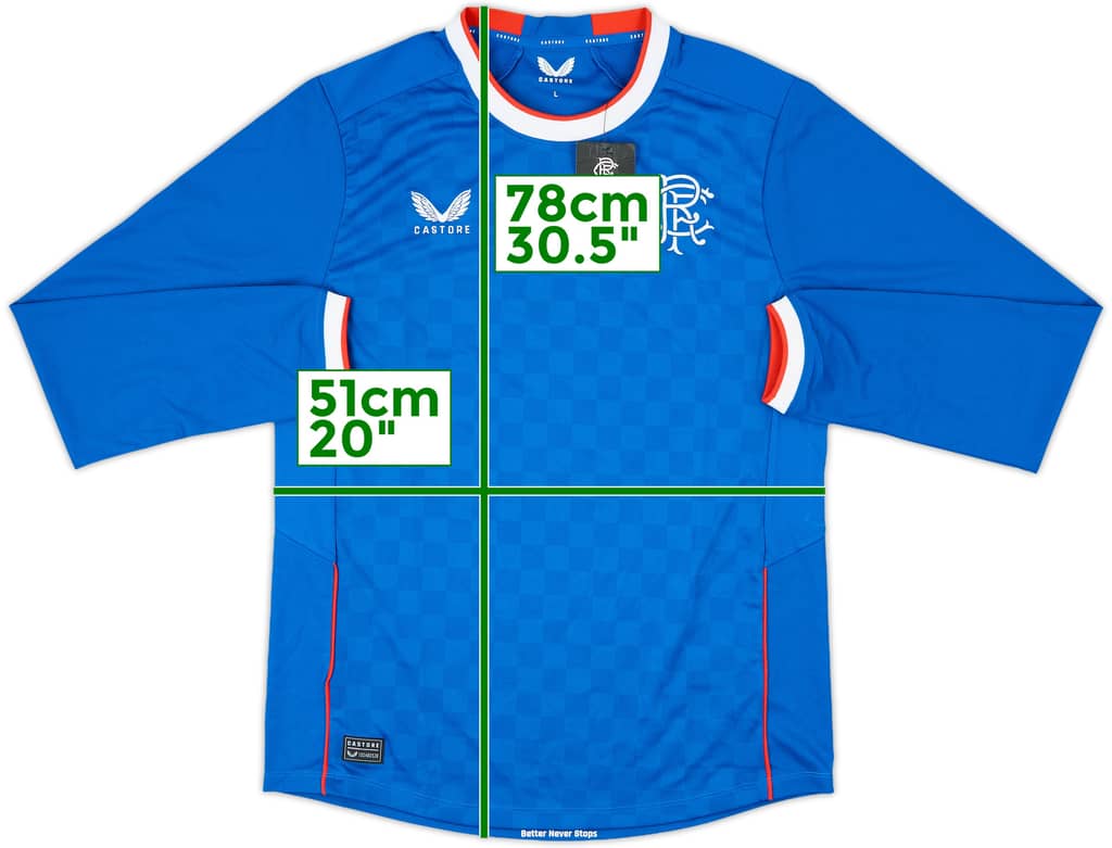 2022-23 Rangers Home L/S Shirt (L)