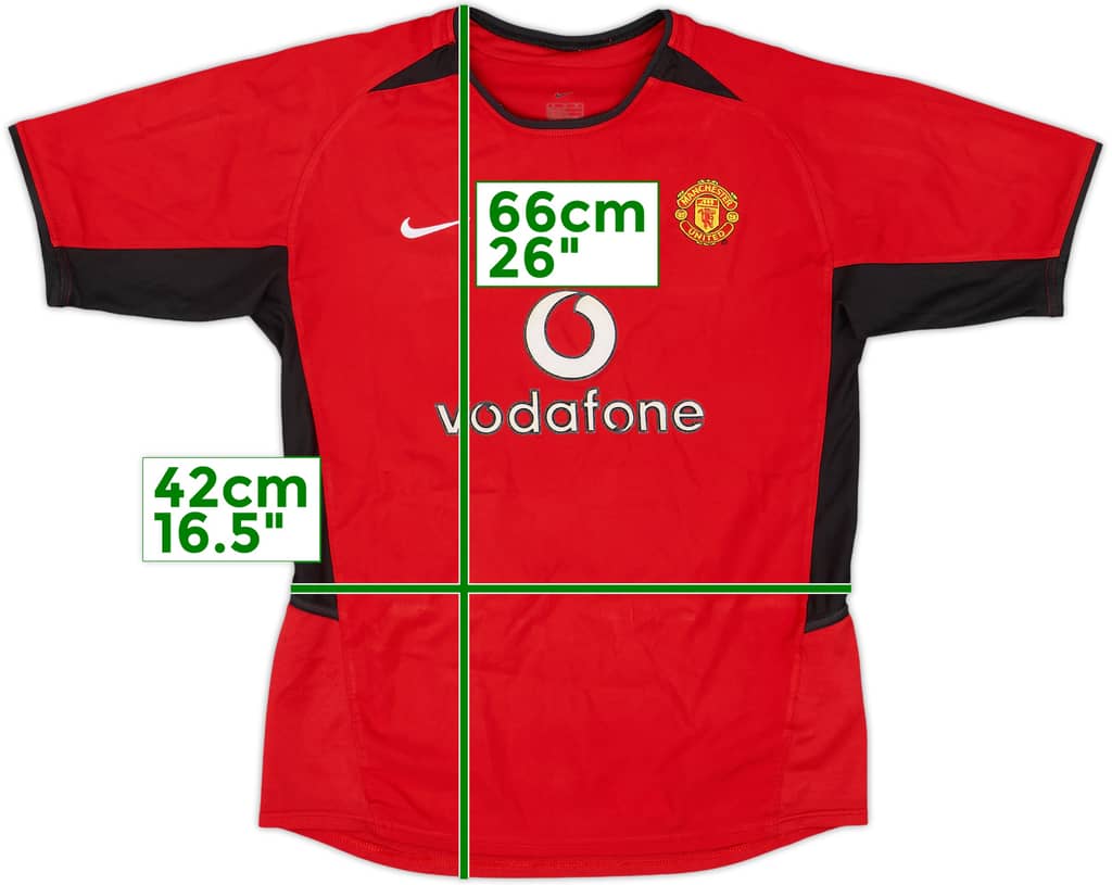 2002-04 Manchester United Home Shirt - 8/10 - (L.Boys)