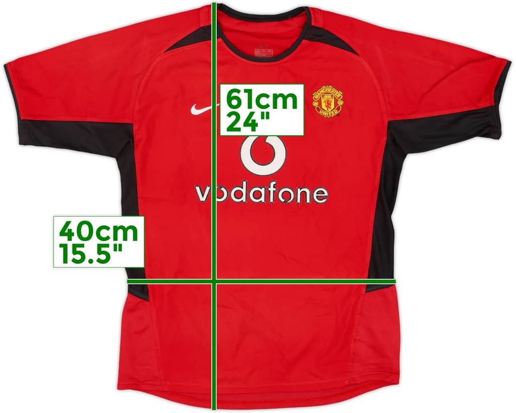 2002-04 Manchester United Home Shirt - 6/10 - (M.Boys)