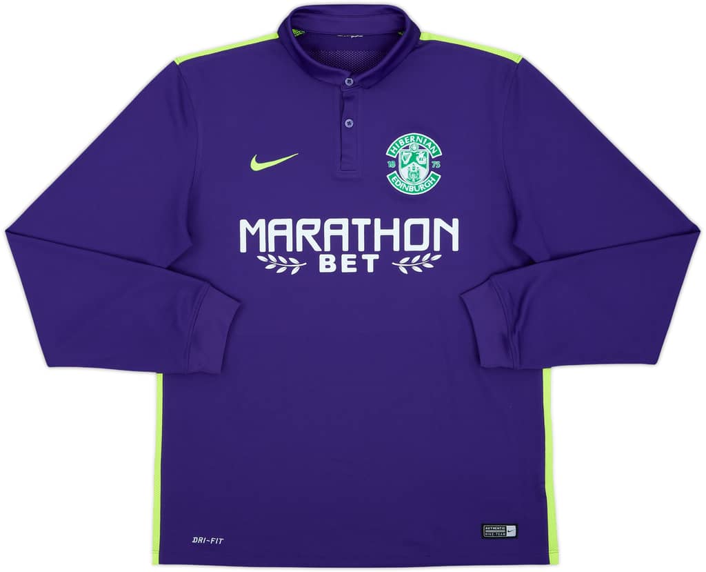 2015-16 Hibernian Away L/S Shirt - 8/10 - (M)
