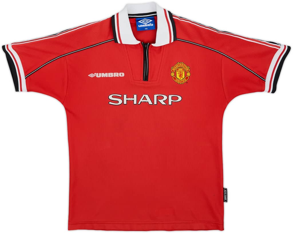 1998-00 Manchester United Home Shirt - 8/10 - (M.Boys)