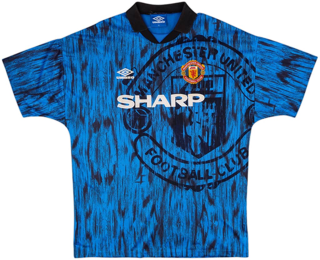 1992-93 Manchester United Away Shirt - 9/10 - (XL)