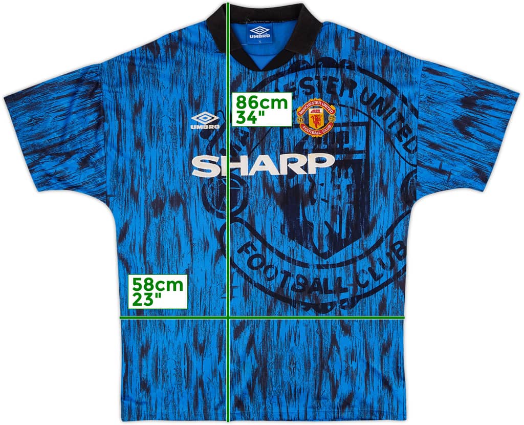 1992-93 Manchester United Away Shirt - 9/10 - (XL)
