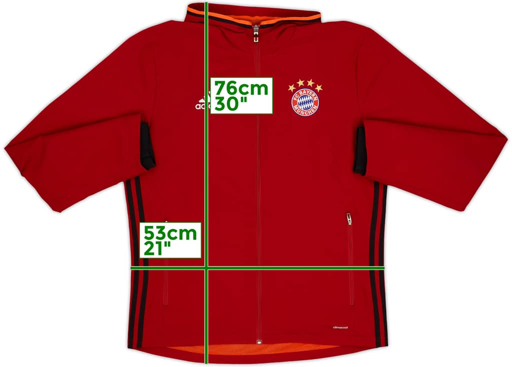 2016-17 Bayern Munich adidas Hooded Track Jacket - 8/10 - (M)