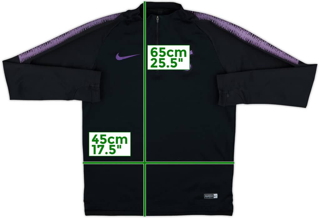 2018-19 Tottenham Nike 1/4 Zip Drill Top - 8/10 - (S)