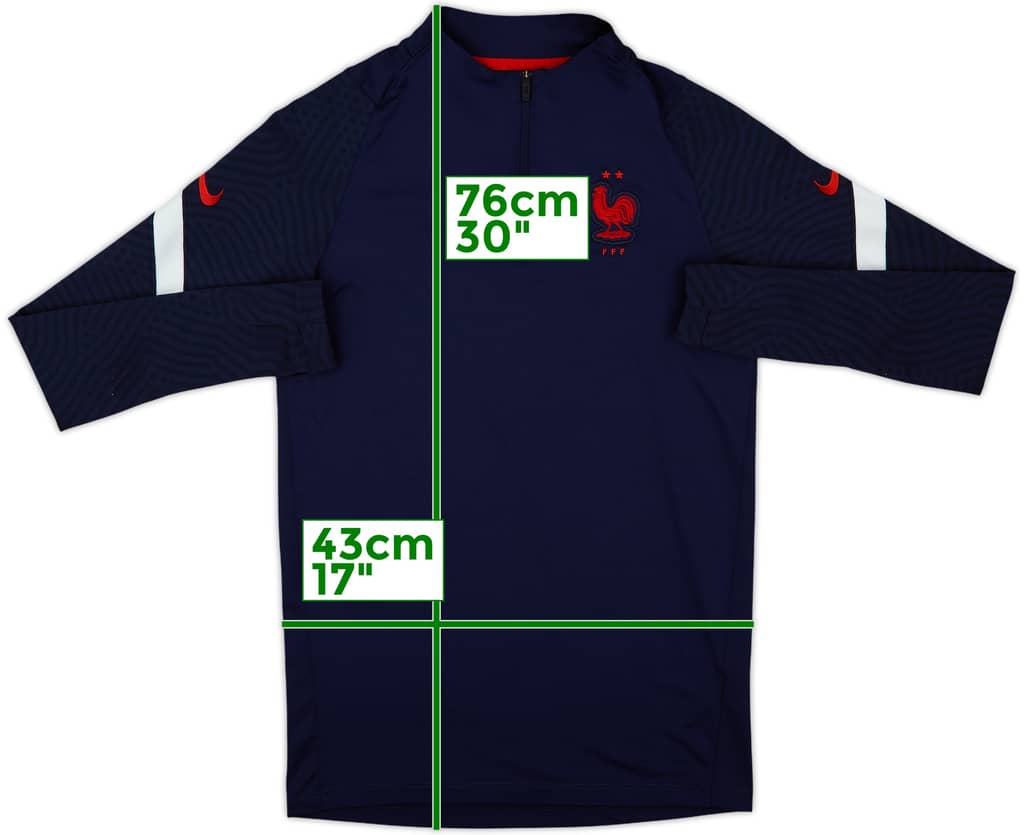Top de entrenamiento Nike 1/4 Zip de Francia 2020-21 - 8/10 - (S)