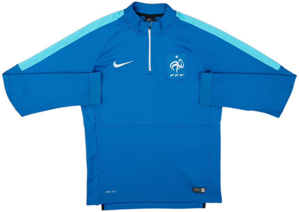 2015-16 France Nike 1/4 Zip Drill Top - 8/10 - (M)