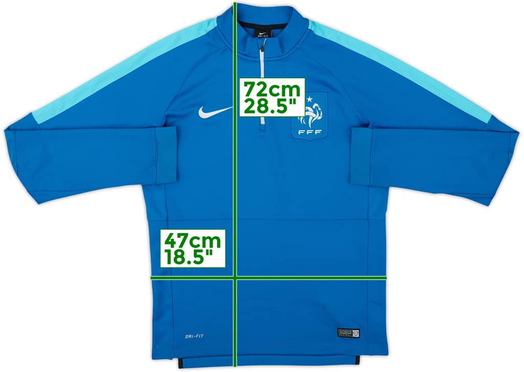 2015-16 France Nike 1/4 Zip Drill Top - 8/10 - (M)