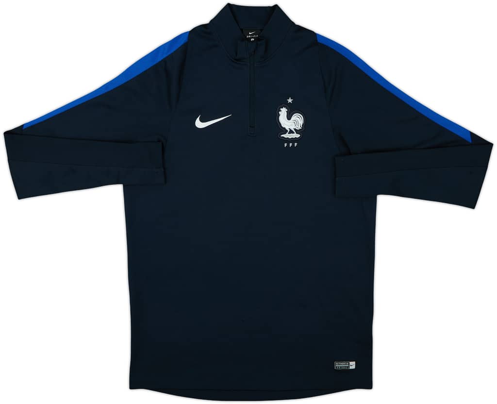 2016-17 France Nike 1/4 Zip Drill Top - 9/10 - (M)