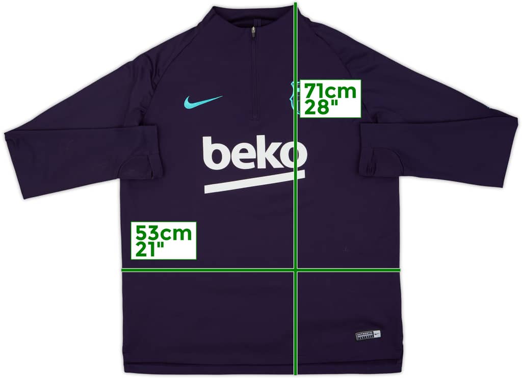 2018-19 Barcelona Nike 1/4 Zip Training Top - 7/10 - (L)