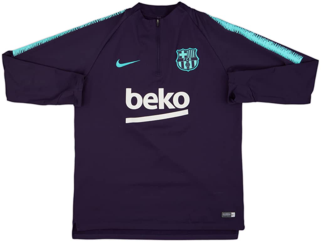 2018-19 Barcelona Nike 1/4 Zip Drill Top - 6/10 - (L)