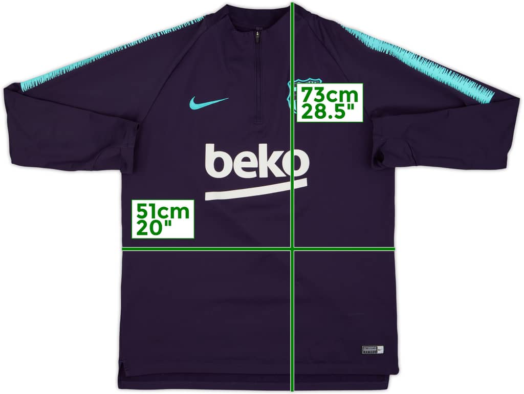 2018-19 Barcelona Nike 1/4 Zip Drill Top - 6/10 - (L)