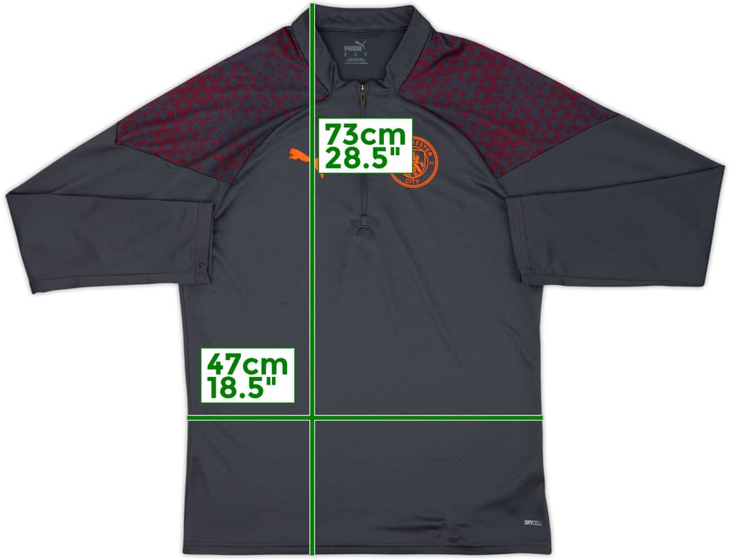 2023-24 Manchester City Puma 1/4 Zip Training Top - 8/10 - (M)