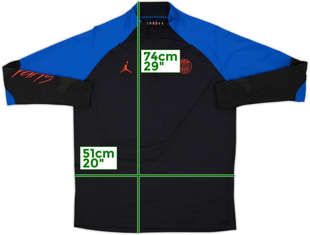 2022-23 Paris Saint-Germain Jordan/Nike 1/4 Zip Drill Top - 8/10 - (L)