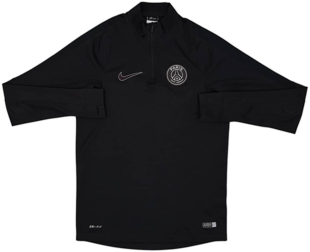 2015-16 Paris Saint-Germain Nike 1/4 Zip Drill Top - 6/10 - (S)