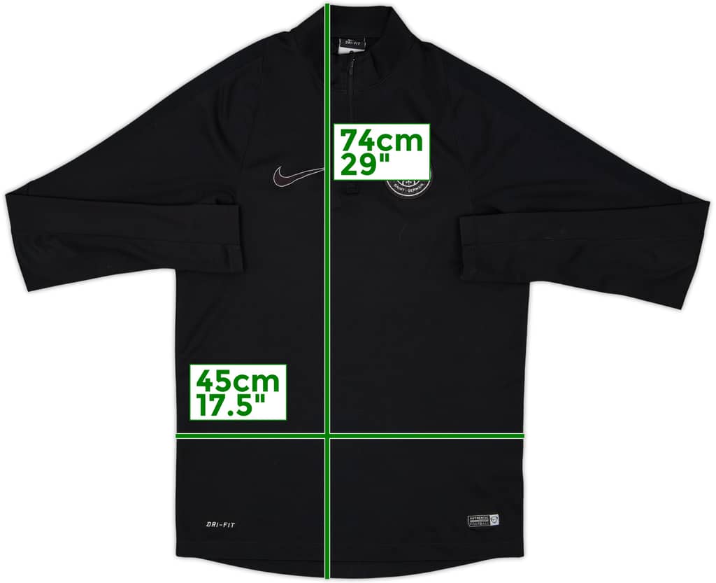 2015-16 Paris Saint-Germain Nike 1/4 Zip Drill Top - 6/10 - (S)