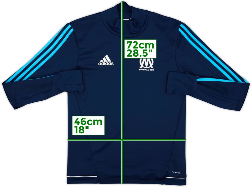 2017-18 Olympique Marseille adidas Sweat Top - 7/10 - (S)